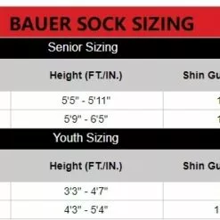 BAUER 900 SERIES HOCKEY SOCK SR L/XL - ORG/WHITE STRIPE -Outlet sportwheels Store image 2739