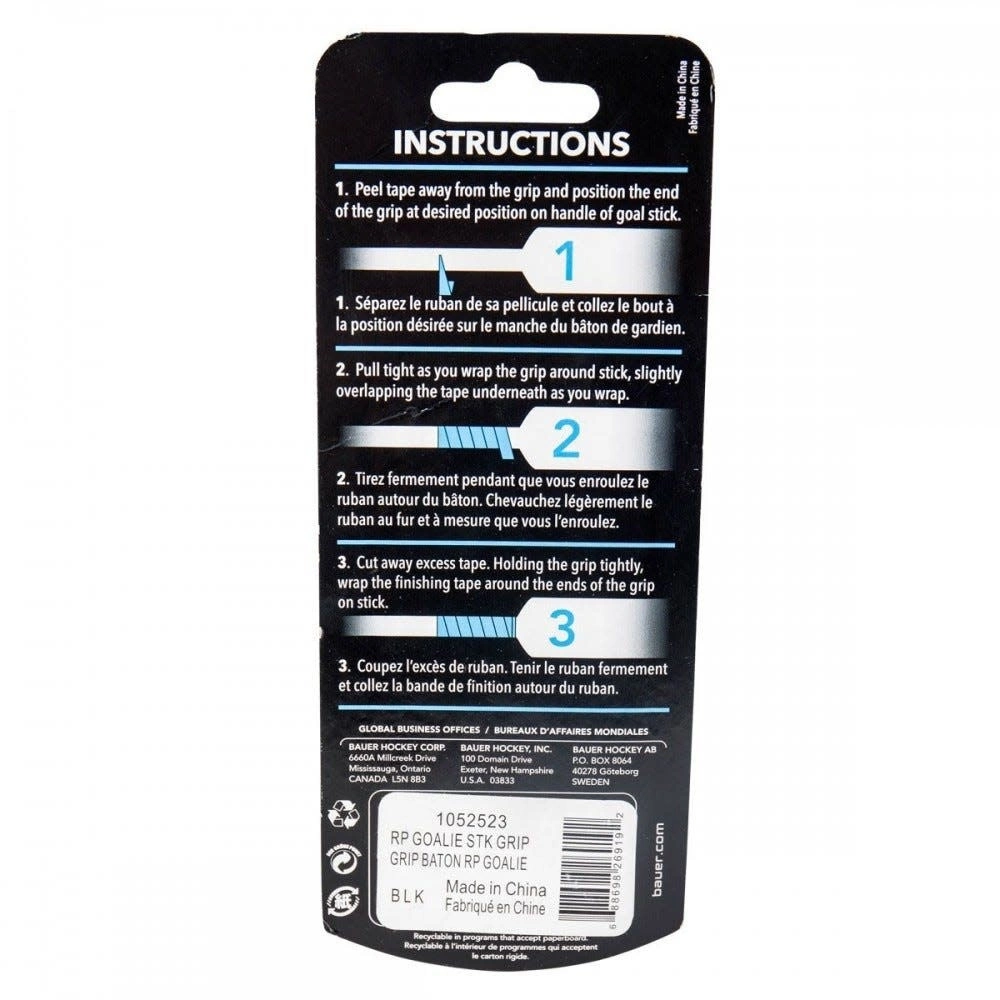BAUER RP GOALIE STICK GRIP BLK 4 BAUER RP GOALIE STICK GRIP BLK - Image 4
