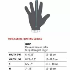 G-FORM PURE CONTACT BATTING GLOVE BLACK LRG -Outlet sportwheels Store image 5905