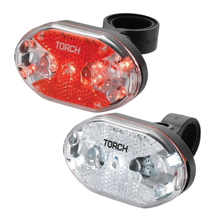 TORCH BRIGHT 5X FLASHING LIGHT SET BICYCLE LIGHT SET 1 TORCH BRIGHT 5X FLASHING LIGHT SET BICYCLE LIGHT SET