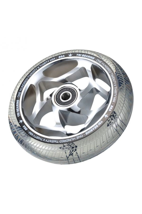ENVY WHEEL 120MM TRI BEARING CHROME/CLEAR 1 ENVY WHEEL 120MM TRI BEARING CHROME/CLEAR